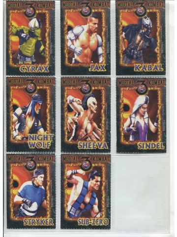 1995 Mortal Kombat 3 8 Card Set Complete Midway