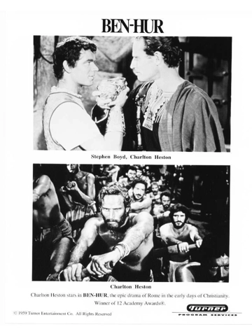 Ben Hur Charlton Heston Stephen Boyd Press Photo Movie Still