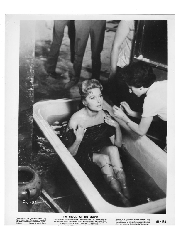 Revolt of the Slaves Rhomda Fleming 1961 Press Photo Movie Still B&W