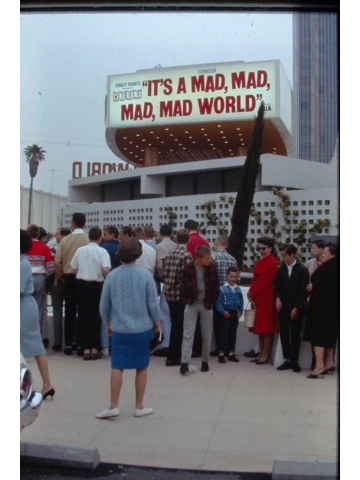 Vtg 1963 Amateur 35MM Slides It's a Mad Mad Mad World Theater Crowd + Marquee +1
