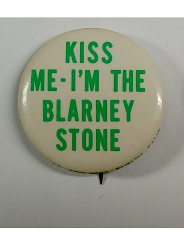 Vintage 1960s Kiss Me I'm The Blarney Stone Pin Mr Favor Irish Ireland