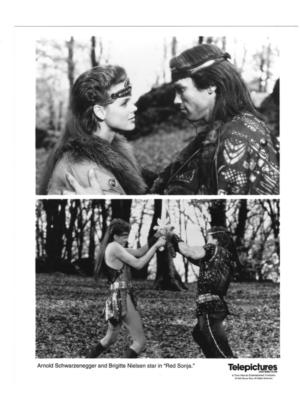 Red Sonja Arnold Schwarzenegger Brigitte Nielsen Press Photo Movie Still B&W