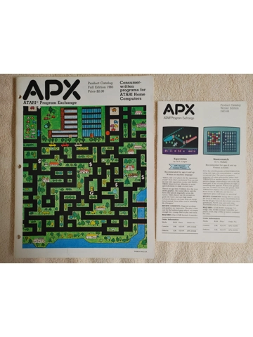 Vintage 1983 Fall Winter APX Atari Program Exchange Catalogs Software Games