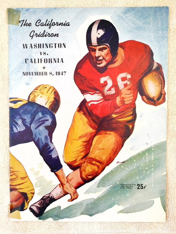 Vintage California Bears vs Washington Huskies Program Nov 8 1947 Cal Football