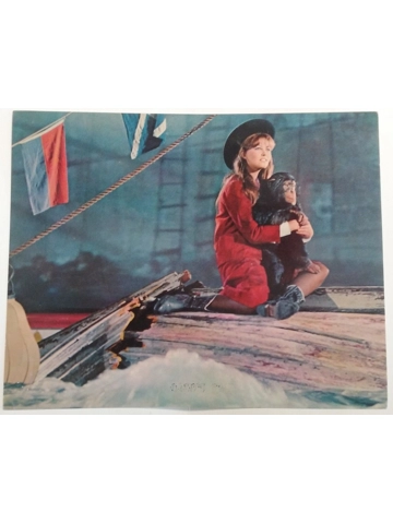 1964 Circus World Claudia Cardinale Monkey Color Publicity Photo Italian Press