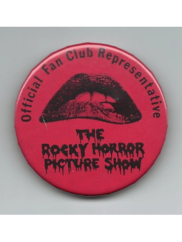 Vintage 1980s Rocky Horror Picture Show Official Fan Club Representative Pin