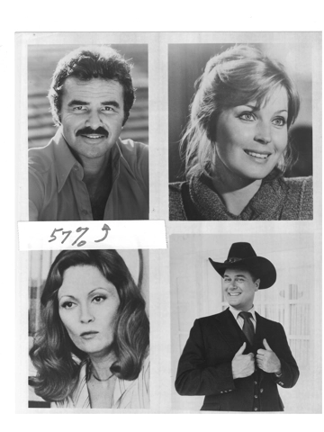 Burt Reynolds Larry Hagman Faye Dunaway Press Photo Movie TV Still B&W