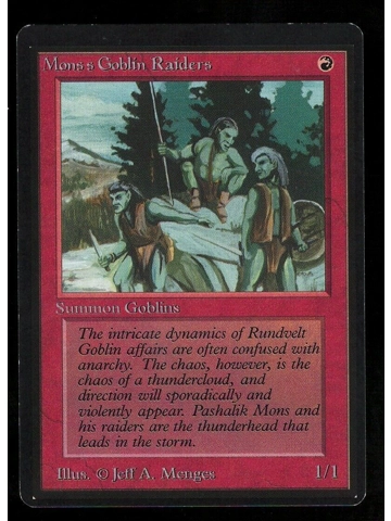Magic the Gathering Beta Mons's Goblin Raiders Higher Grade Summon MTG
