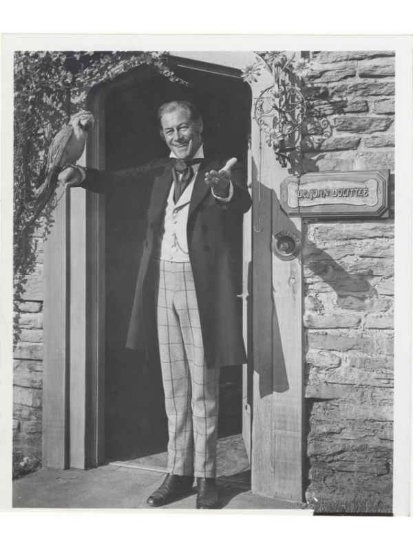 Doctor Dolittle Press Publicity Photo Rex Harrison Standing Parrot Movie Film