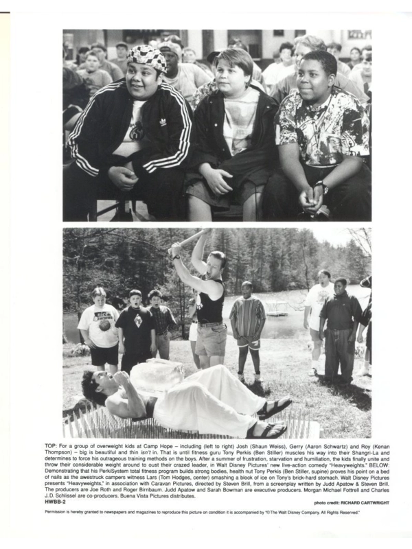 Heavyweights Heavy Weights Ben Stiller Press Publicity Promo Photo Movie Still