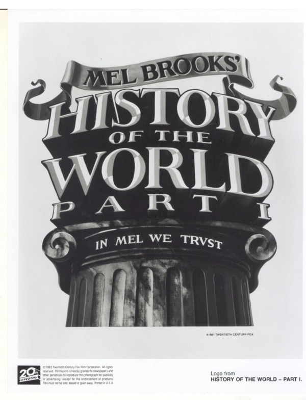 History of the World Part 1 Mel Brooks Title Art Press Photo Movie Still