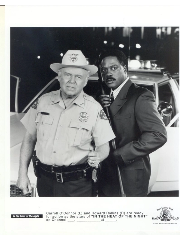 In the Heat of the Night Carroll O'Connor Howard Rollins MGM Press Photo TV 1992