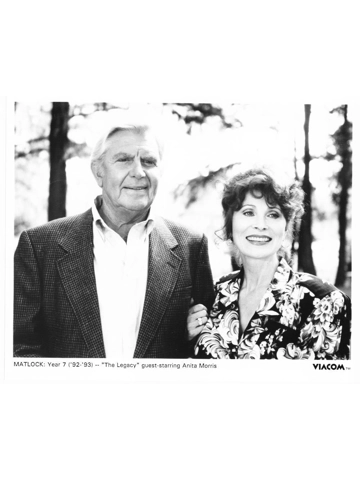 Matlock Andy Griffith Anita Morris The Legacy Press Promo Photo TV Year 7