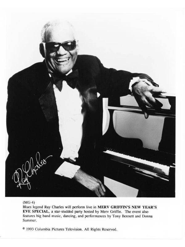 Merv Griffin's New Years Eve Special Ray Charles Press Publicity Promo Photo TV
