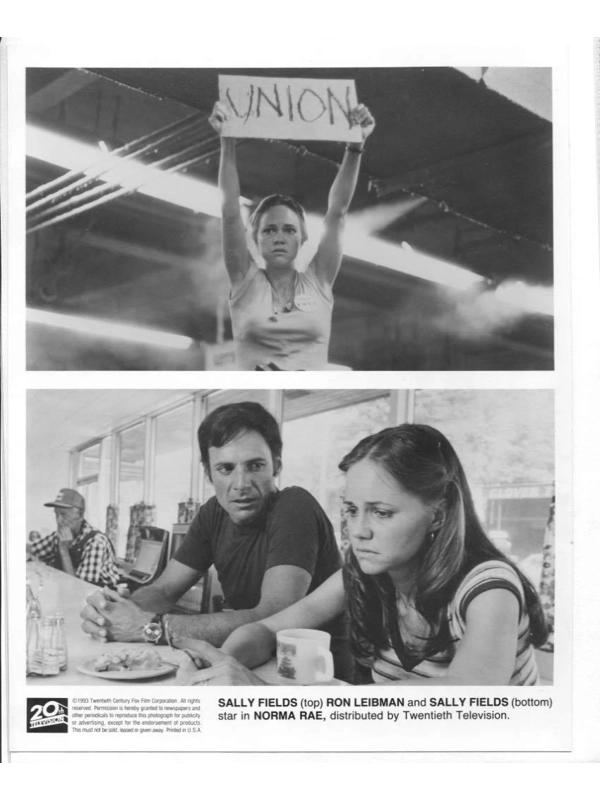 Norma Rae Sally Field Ron Leibman Press Publicity Promo Photo Movie Film