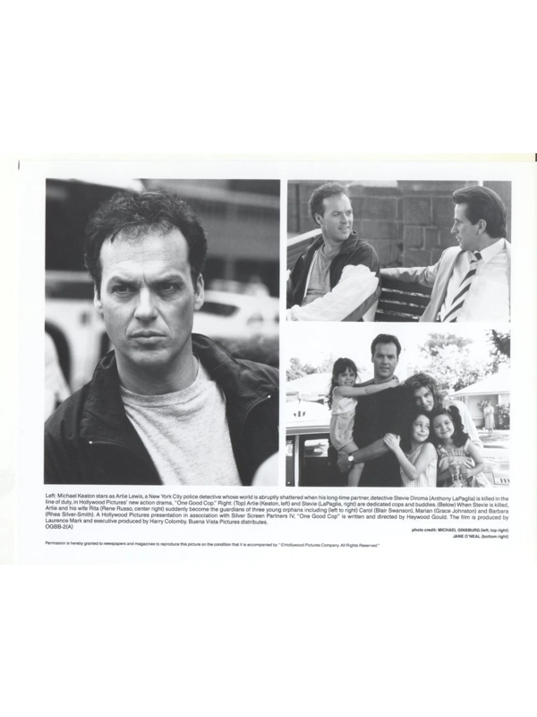 One Good Cop Michael Keaton Renee Russo Anthony LaPaglia Press Promo Photo Movie