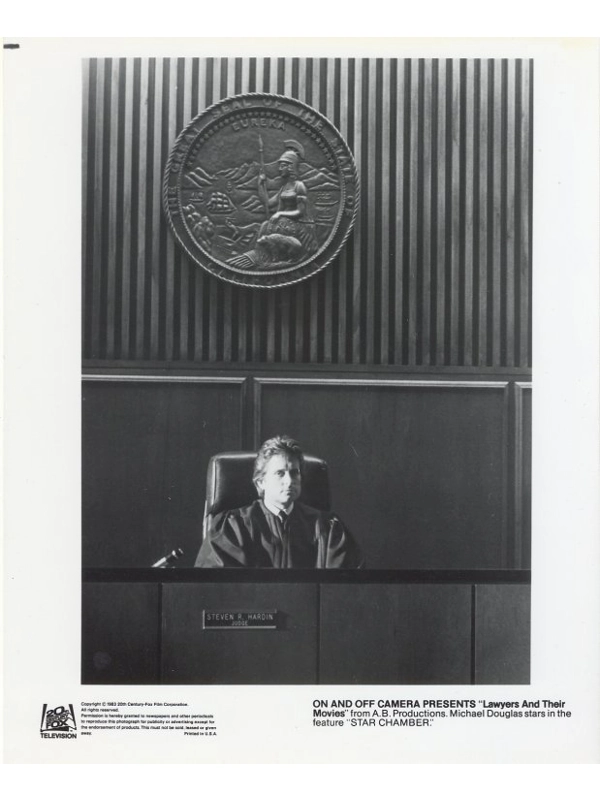 Star Chamber Press Publicity Photo Michael Douglas Lawyers and Movies Film Movie