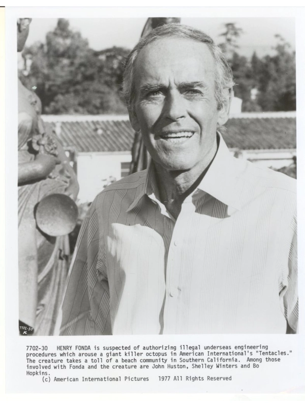 Tentacles Henry Fonda 1977 Press Promo Publicity Photo Film Movie AIP Horror