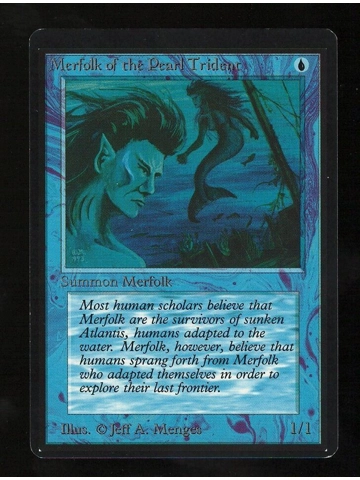 Magic the Gathering Beta Merfolk of the Pearl Trident Summon Higher Grade MTG