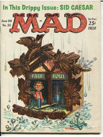 June 1960 Mad Magazine #55 Sid Caesar Don Martin Dave Berg Al Jaffee Kelly Freas