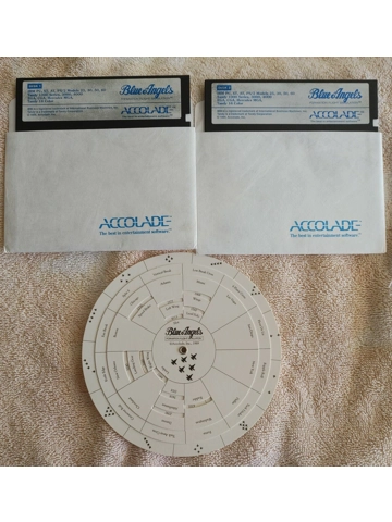 Vtg 1989 Blue Angels Accolade IBM PC Video Game 2 5 1/4