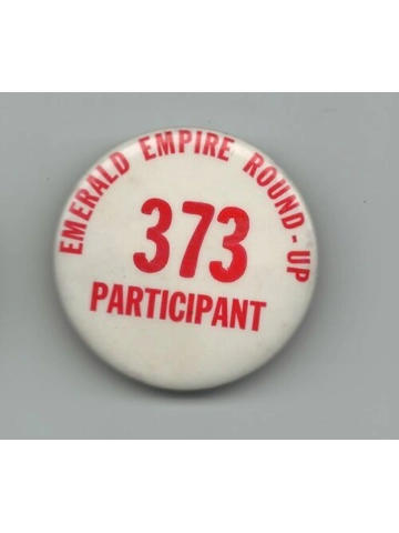 Vtg 1960s Emerald Empire Roundup Oregon Rodeo Contestant Pin Pinback Bob Eidson