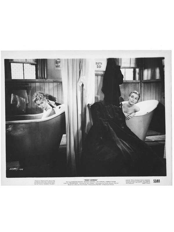 Pony Express Rhonda Fleming Jan Sterling Bathtub Press Photo Movie Still B&W