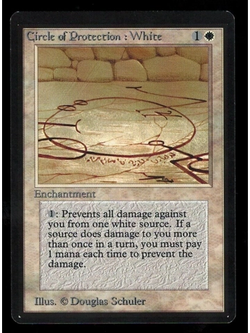 Magic the Gathering Beta Circle of Protection White Enchantment Higher Grade MTG