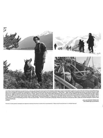 White Fang Ethan Hawke Klaus Maria Brandauer Press Photo Movie Still Disney