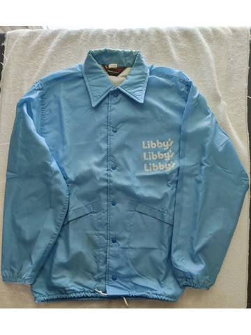Vtg 1970s Libby's Canned Foods Employee Jacket Windbreaker Pla Jac Dunbrooke