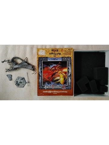 1988 Red Dragon of Krynn  AD&D Miniatures + Box Ral Partha Complete but No Rider