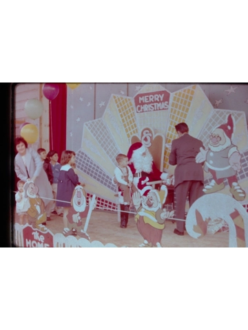 8 Vtg 1961 Amateur 35MM Slides Christmas Dept Store Santa Snow White 7 Dwarves
