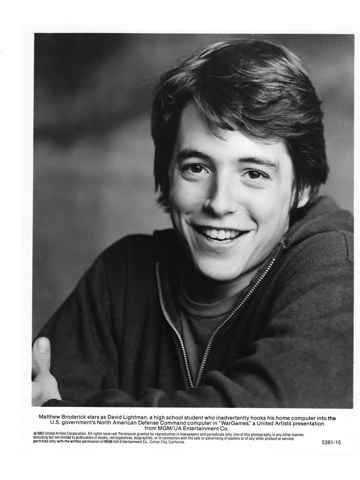 1983 War Games Matthew Broderick Press Photo Movie Still MGM / UA