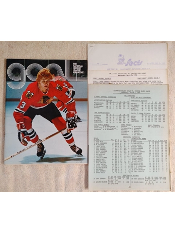 Goal Mag California Golden Seals Minnesota North Stars 2/26/75 Hockey Program