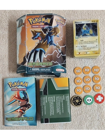 Vtg 2005 Ex Emerald Wildfire Expansion Deck Complete in Box Cards Counters Mat