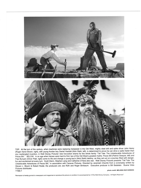 2 Disney Tall Tale Patrick Swayze Nick Stahl Press Roger Brown Photos Movie
