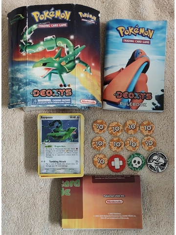 Pokemon Ex Deoxys Jetstream 60 Card Deck Box Manual Mat Counters Coin Near Cmplt