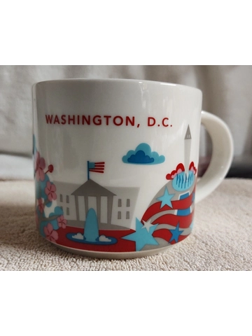 Starbucks Washington DC You Are Here Coffee Mug Clean Appears Unused 14 Oz