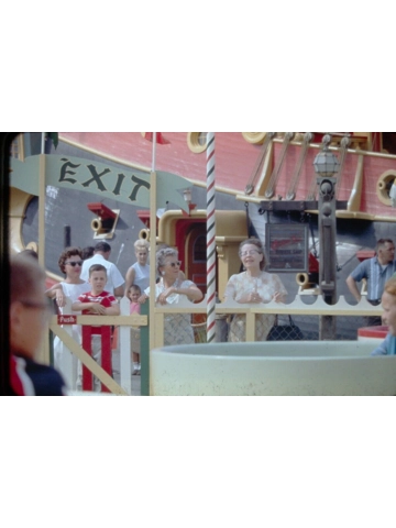 3 Vtg 1964 Amateur Shot Disneyland 35MM Slides Chicken of the Sea Pirate Ship
