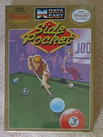 Vtg 1987 Side Pocket Data East Nintendo NES New Sealed NRFB Hang Tag Pool