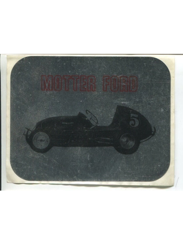 Vtg Motter Kurtis Ford Silver Sticker Frank Kraft Company Midget Car Racer