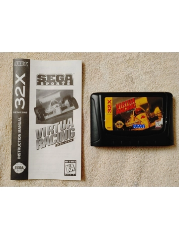 Vintage 1994 Sega Virtua Racing Deluxe Cartridge & Manual Genesis Sports 32X