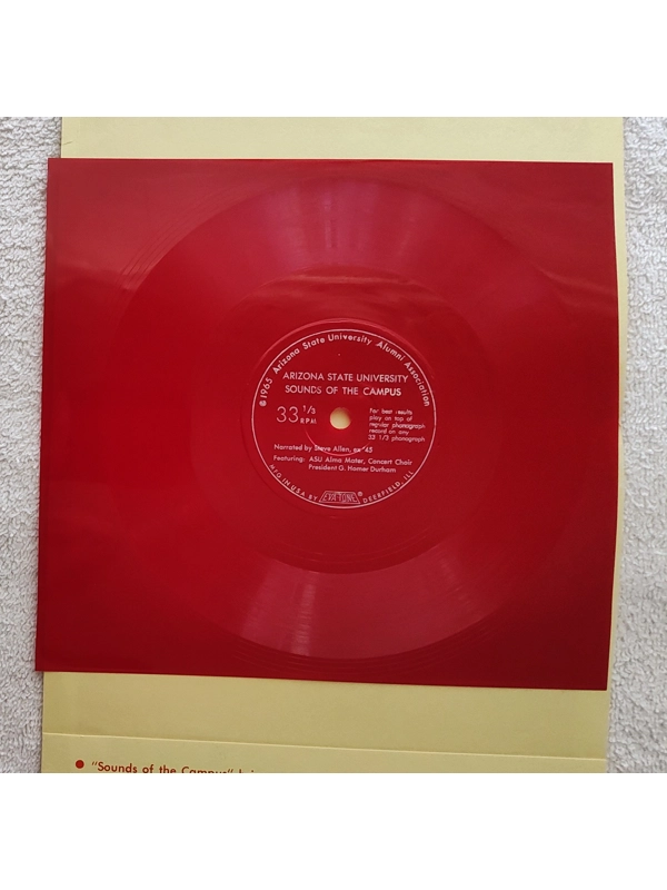 Vintage 1965 Arizona State University Sounds of the Campus 7" Flexi Record + Sleeve Steve Allen