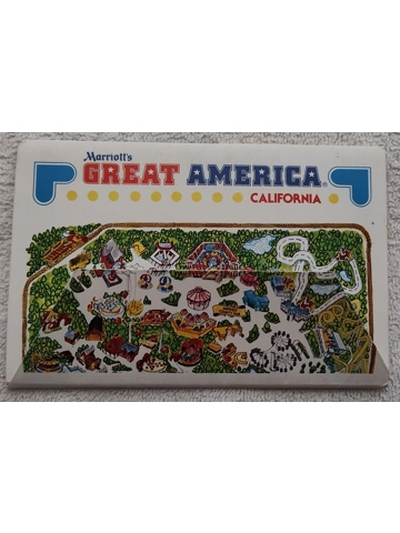 Vintage 1976 Mariott's Great America Fold*Out Postcard Book Unused Turn of Century