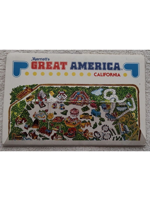 Vintage 1976 Mariott's Great America Fold*Out Postcard Book Unused Turn of Century