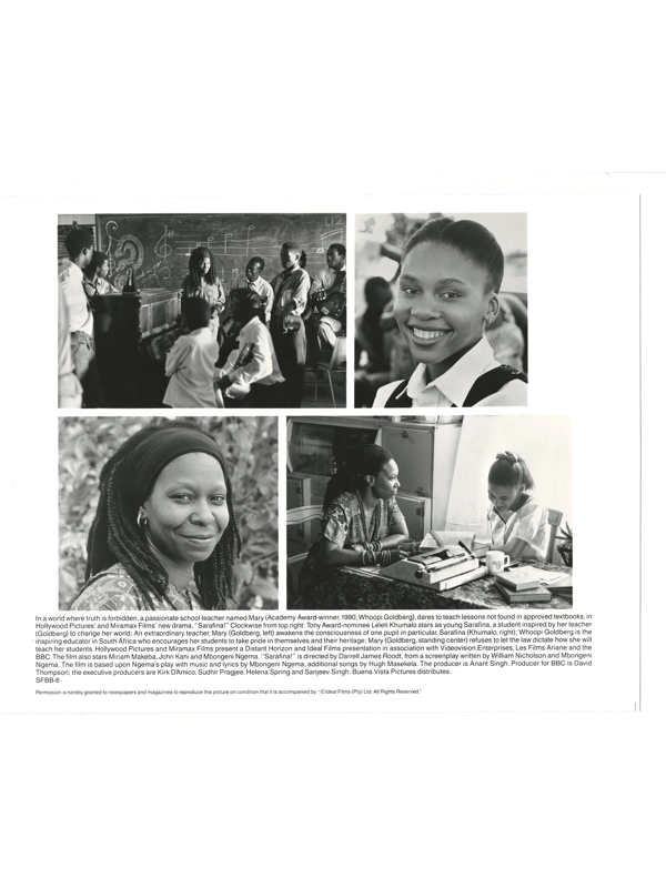 Sarafina 2 Press Photos Whoopi Goldberg Leleti Khumalo 1992 Movie TV