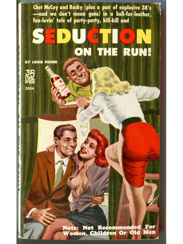Vintage 1959 Seduction on the Run Sleaze Paperback Novel Books Louis Fisher GGA