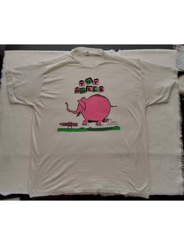 Vtg 1980s Toy Dolls Nellie the Elephant T-Shirt Punk L - XL Blaze by Stedman