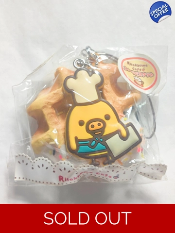San-x Rilakkuma Kiirotori Squishy Waffle Strap