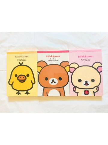 San-x Rilakkuma Large Memo Pad Bundle